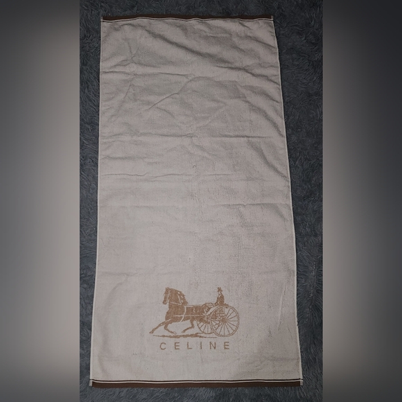 Celine Beige Horse Carriage bathTowel